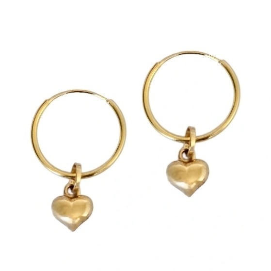 گوشواره طلا 18عیار قلب الا 0.730گرم