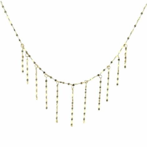 گردنبند طلا 18 عیار استارز شرابه ای 1.400گرم