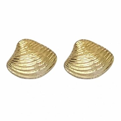 گوشواره میخی طلا 18عیار گوش ماهی 0.940گرم