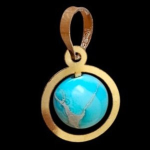 آویز طلا 18عیار فیروزه 0.070گرم