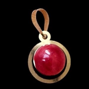 آویز طلا 18عیار عقیق سرخ 0.070گرم