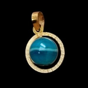 آویز طلا 18عیار زحل آبی 0.070گرم