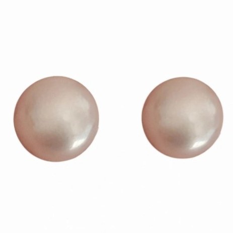 گوشواره طلا 18عیار میخی مروارید صورتی 0.210گرم