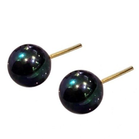 گوشواره طلا 18عیار میخی مروارید گلکسی 0.200گرم