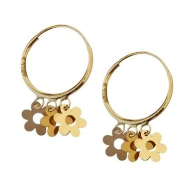 گوشواره طلا 18عیار ملینا گل عروس 0.400گرم