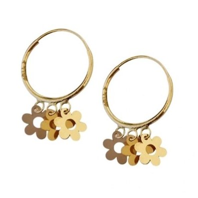 گوشواره طلا 18عیار ملینا گل عروس 0.400گرم