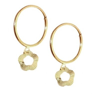 گوشواره طلا 18عیار ملینا گل مینا 0.270گرم
