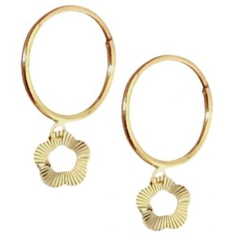 گوشواره طلا 18عیار ملینا گل مینا 0.270گرم
