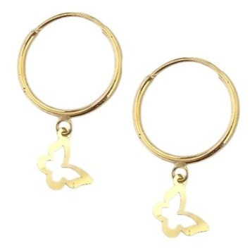 گوشواره طلا 18عیار ملینا پروانه 0.290گرم