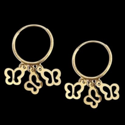 گوشواره طلا 18عیار ملینا باترفلای 0.370گرم