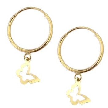گوشواره طلا 18عیار ملینا پروانه 0.290گرم
