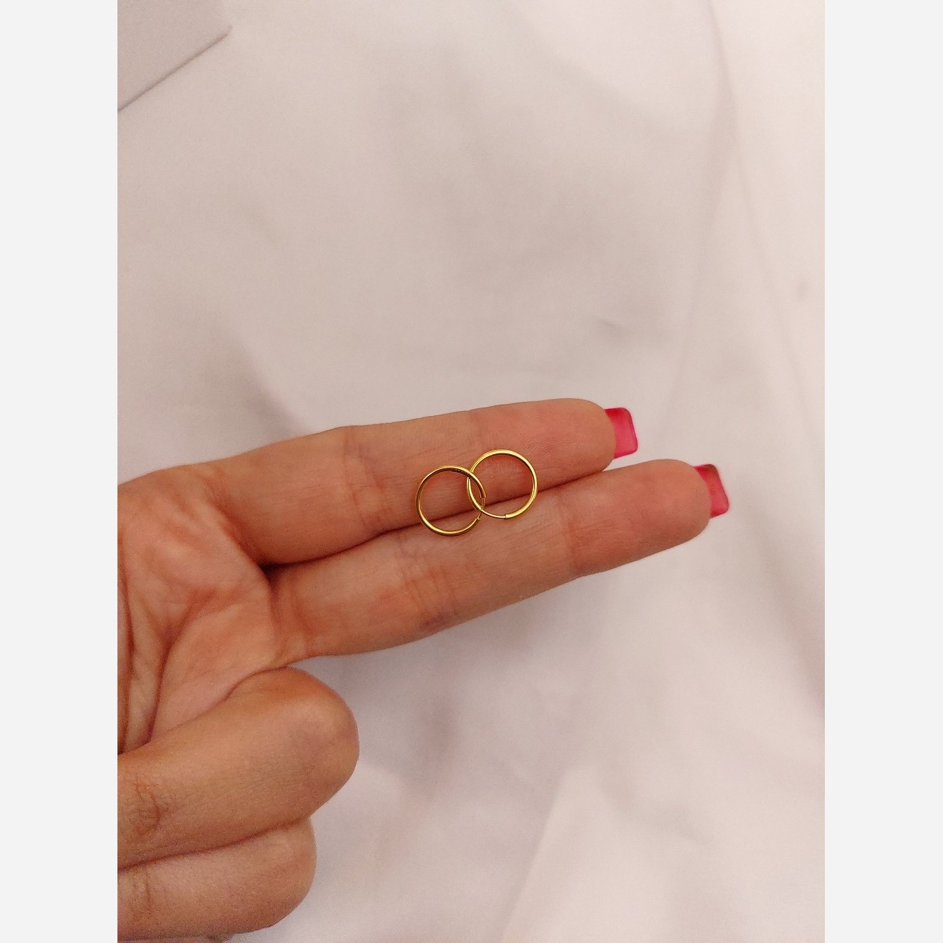 گوشواره طلا 18عیار حلقه ای مدل کلاسیک 0.290گرم