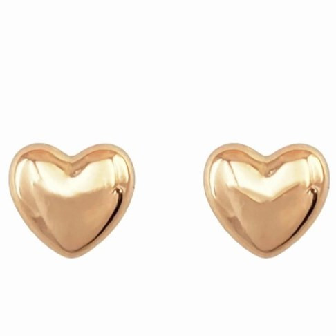 گوشواره طلا 18عیار میخی قلب بادکنکی 0.770گرم