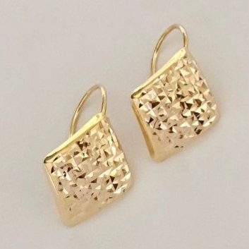 گوشواره طلا 18عیار لوزی 1.570گرم