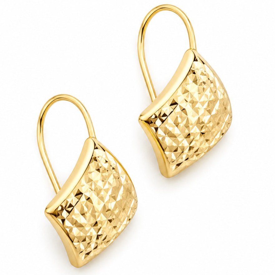 گوشواره طلا 18عیار لوزی 1.570گرم