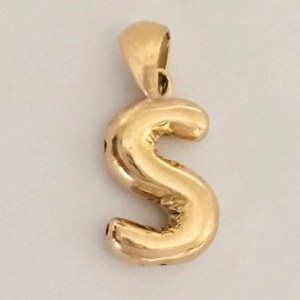 آویز طلا 18عیار حرف Sهلیومی 0.650گرم