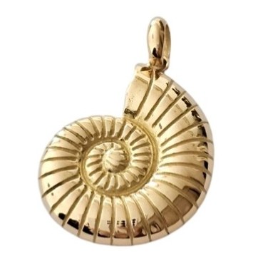 آویز طلا 18 عیار صدف اسپیرال 0.660گرم