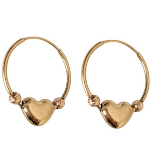 گوشواره طلا 18عیار قلب ملیسا 1.270گرم
