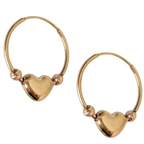 گوشواره طلا 18عیار قلب ملیسا 1.270گرم