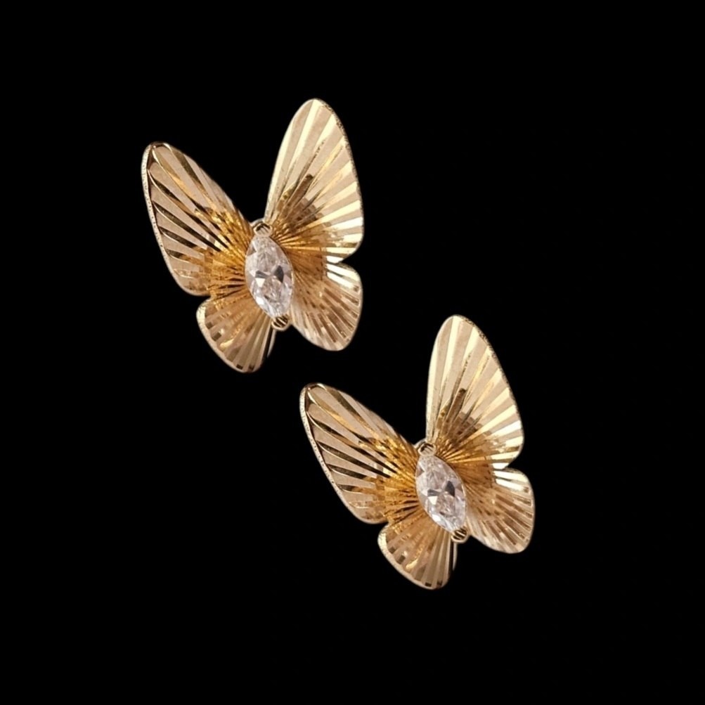 گوشواره طلا 18عیار پروانه سلنا 1.620گرم