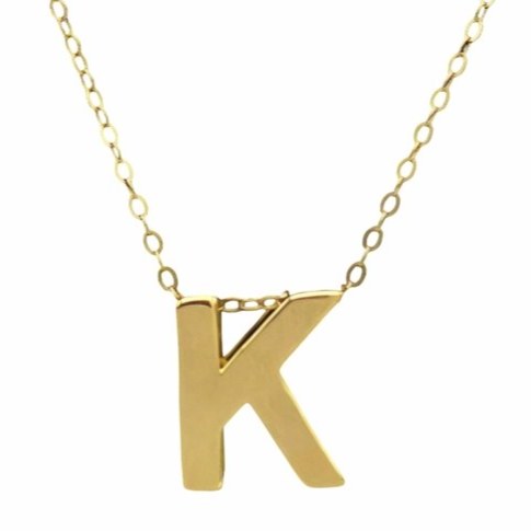 پلاک طلا 18عیار حرف K سه بعدی 0.280گرم