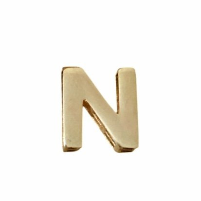 پلاک طلا 18عیار حرف N سه بعدی 0.340گرم