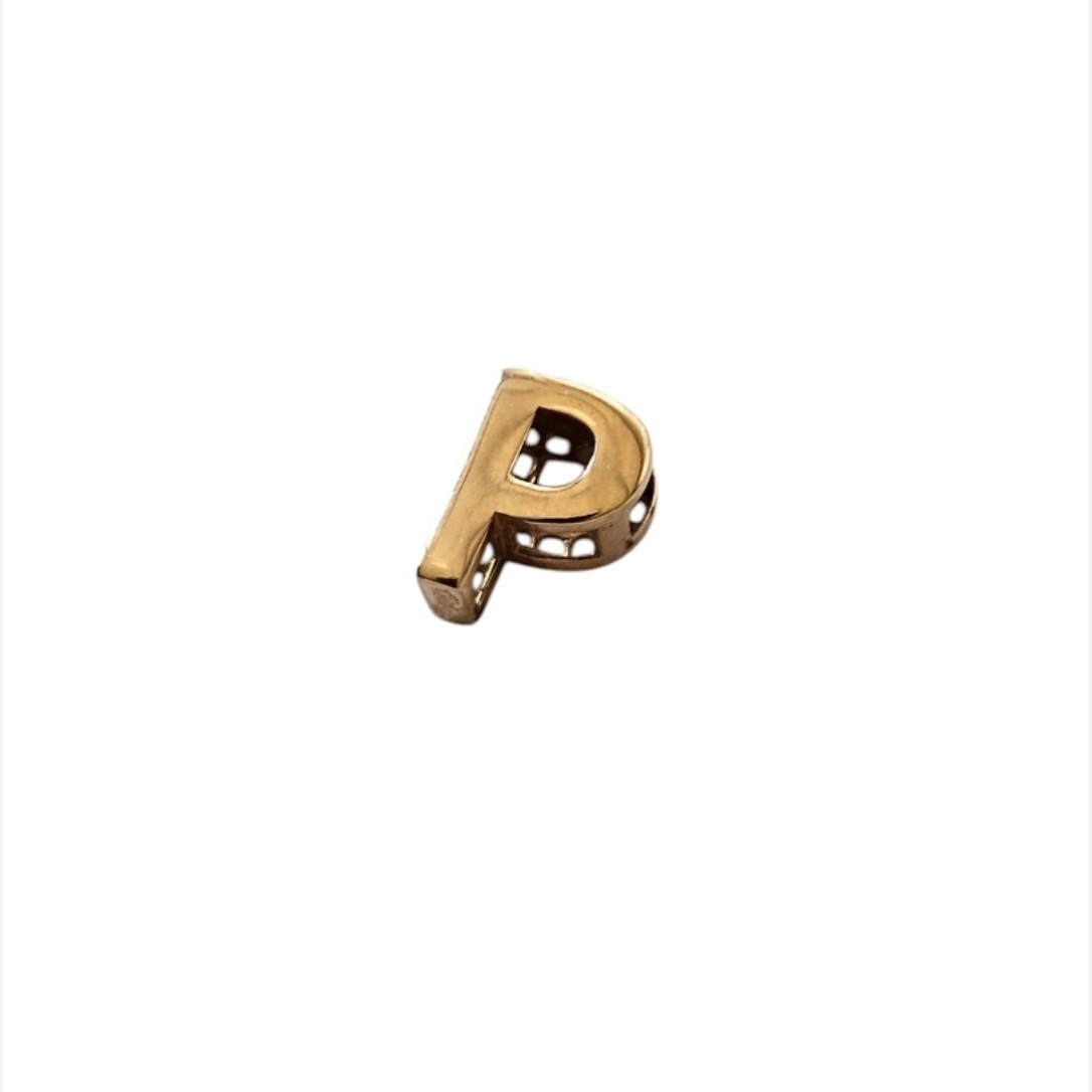 آویز طلا 18عیار حرف P سه بعدی 0.250گرم