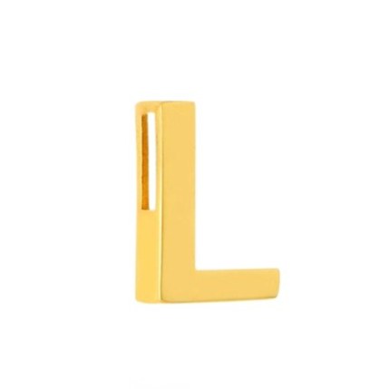 پلاک طلا 18عیار حرف L سه بعدی 0.210گرم