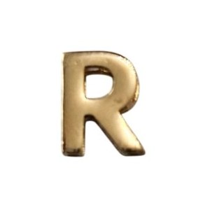 پلاک طلا 18عیار حرف R سه بعدی 0.320گرم