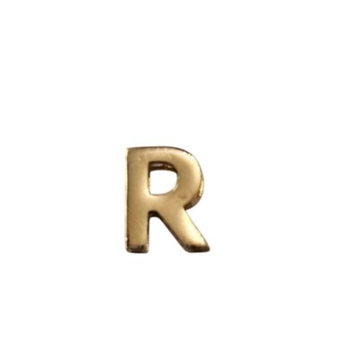 پلاک طلا 18عیار حرف R سه بعدی 0.320گرم