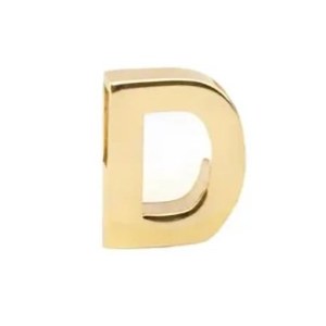 پلاک طلا 18عیار حرف D سه بعدی 0.290گرم