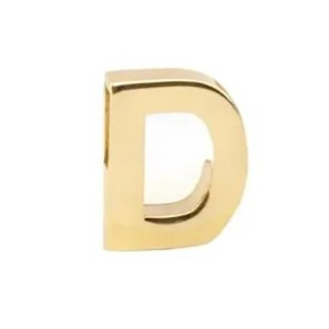 پلاک طلا 18عیار حرف D سه بعدی 0.290گرم