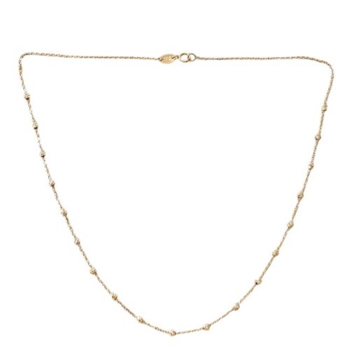 گردنبند طلا 18عیار گوی البرناردو سه رنگ 2.300گرم