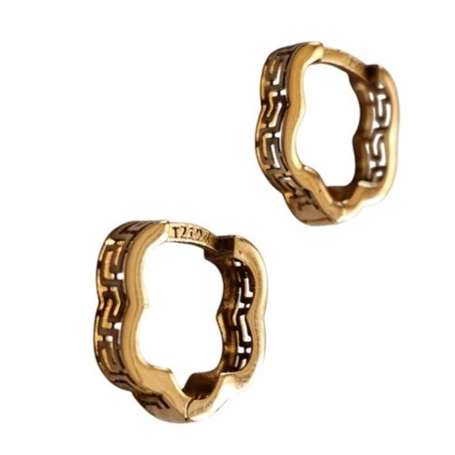 گوشواره طلا 18عیار گل ورساچه 1.390گرم