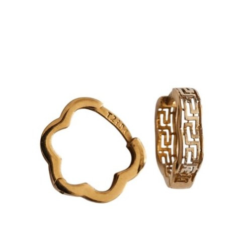 گوشواره طلا 18عیار گل ورساچه 1.390گرم