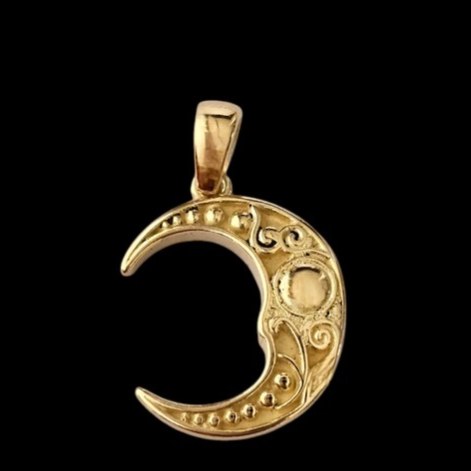 پلاک آویز طلا 18عیار ماه مون رز 1.250گرم