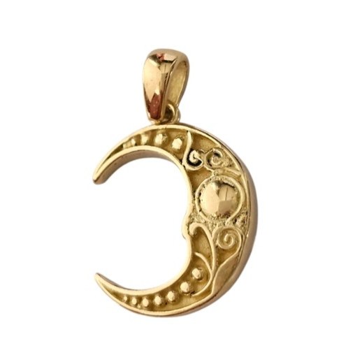 پلاک آویز طلا 18عیار ماه مون رز 1.250گرم