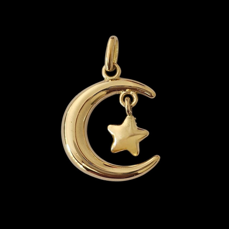 آویز طلا 18عیار ماه و ستاره 1.370گرم