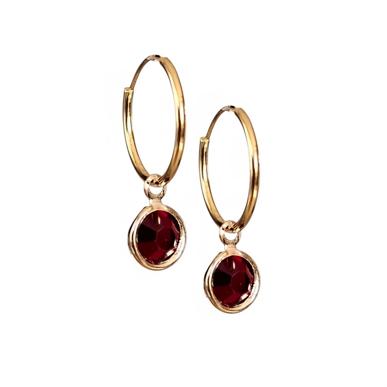 گوشواره طلا 18عیار حلقه ای مرلو 0.360گرم