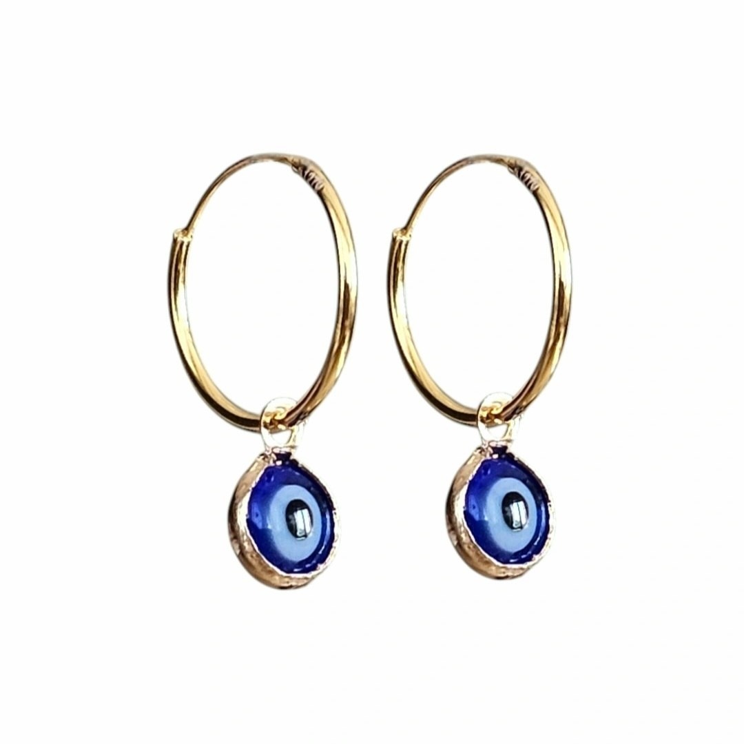 گوشواره طلا 18عیار حلقه ای چارم آی 0.350گرم