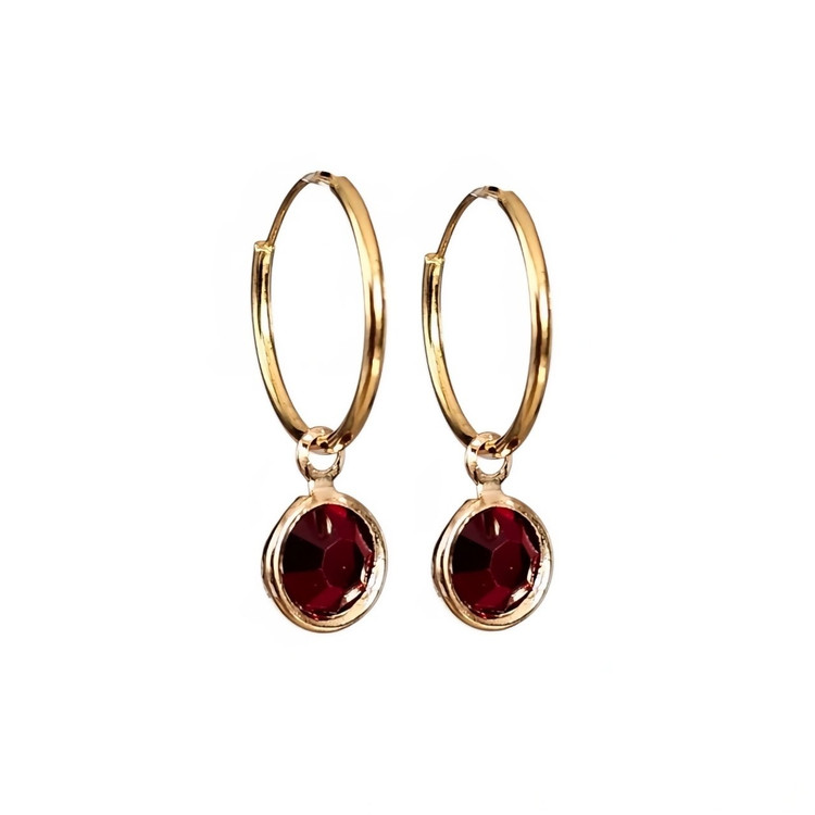 گوشواره طلا 18عیار حلقه ای مرلو 0.360گرم