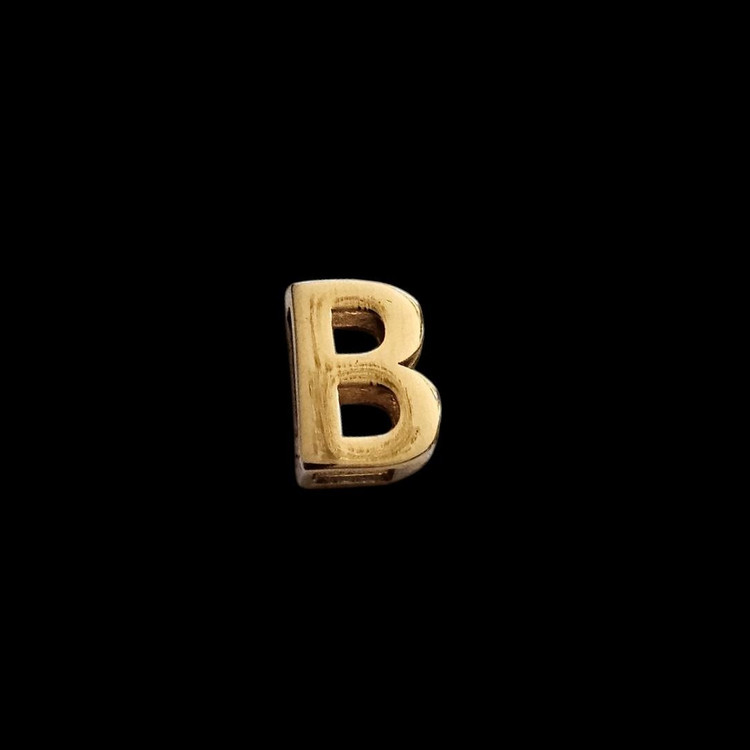 پلاک طلا 18عیار حرف B سه بعدی 0.350گرم