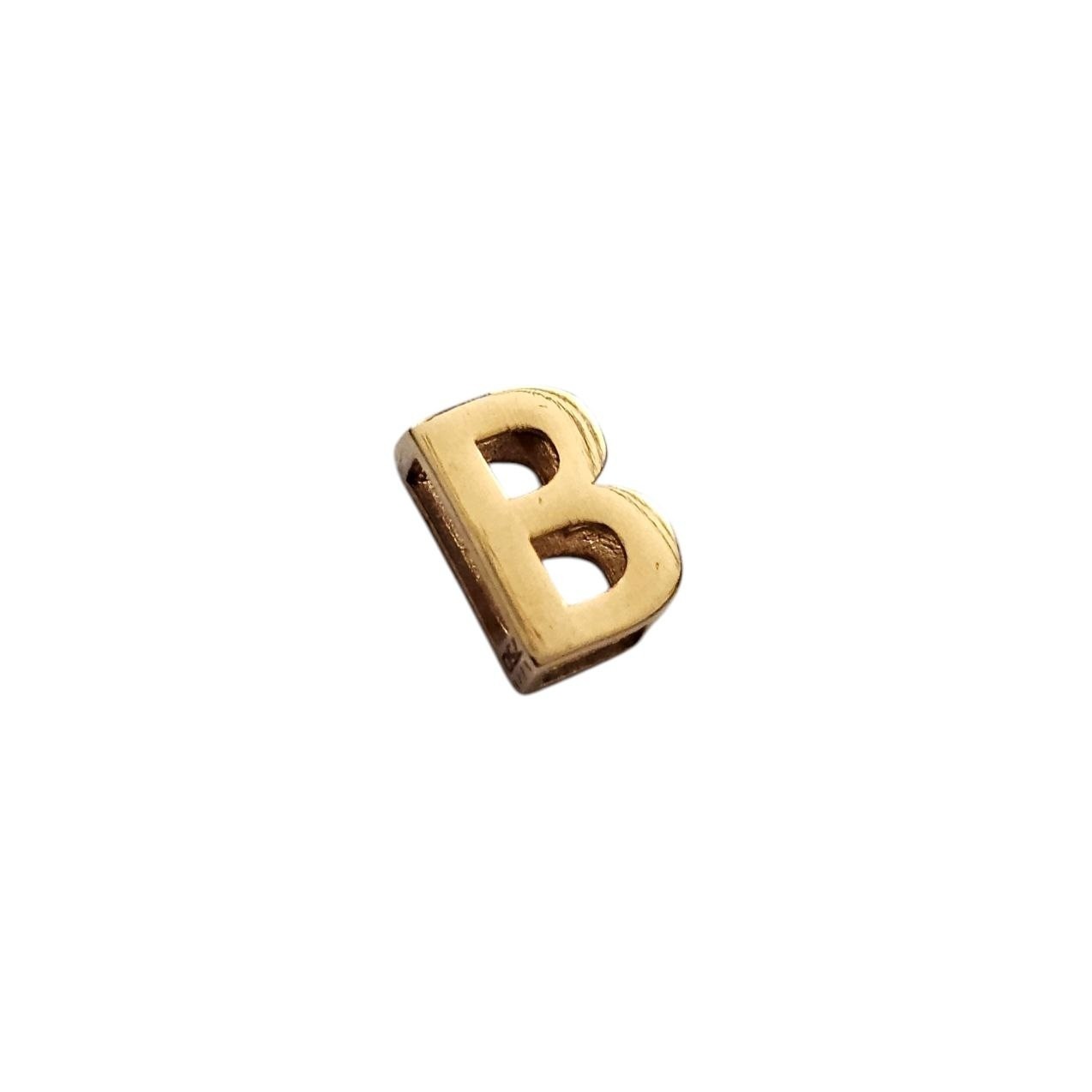 پلاک طلا 18عیار حرف B سه بعدی 0.350گرم