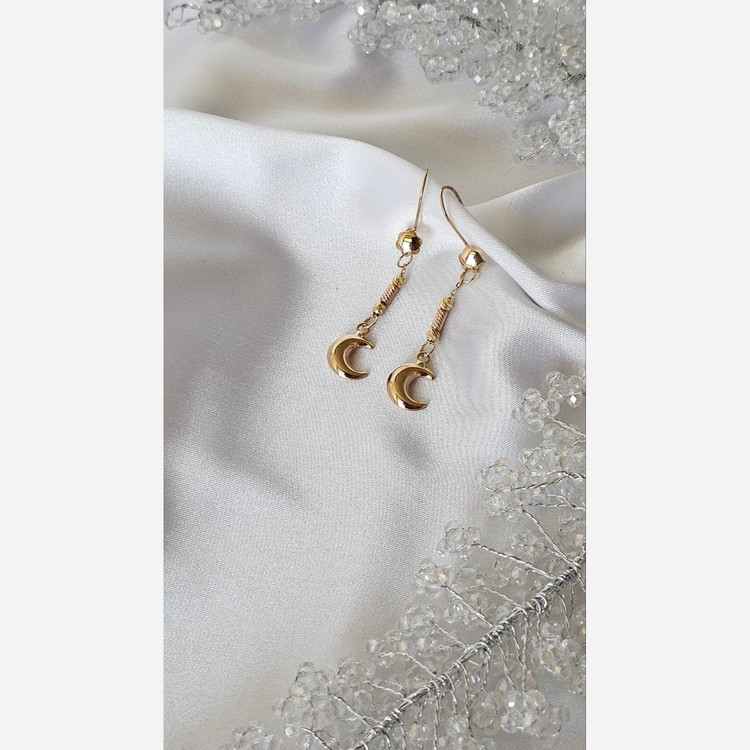 گوشواره طلا 18عیار ماه ترلان 3.240گرم