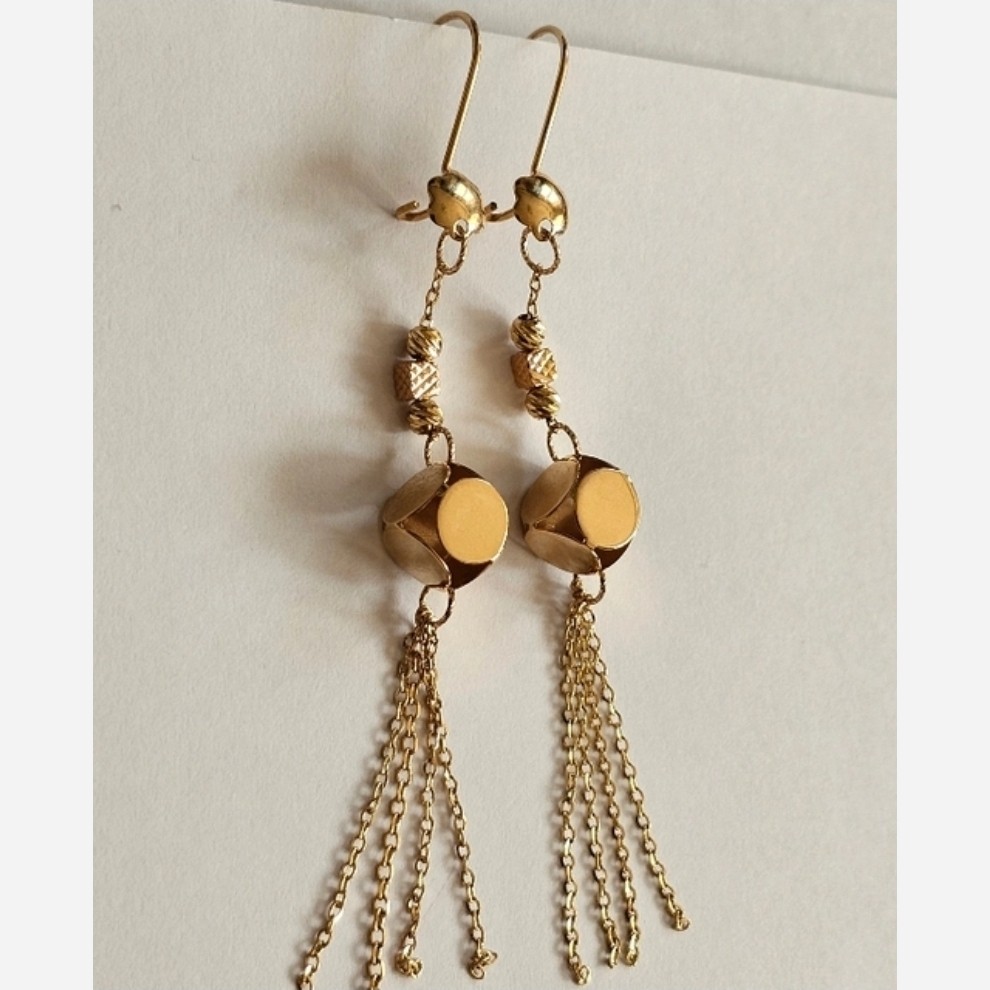 گوشواره طلا 18عیار مکعب ترلان 4.720گرم