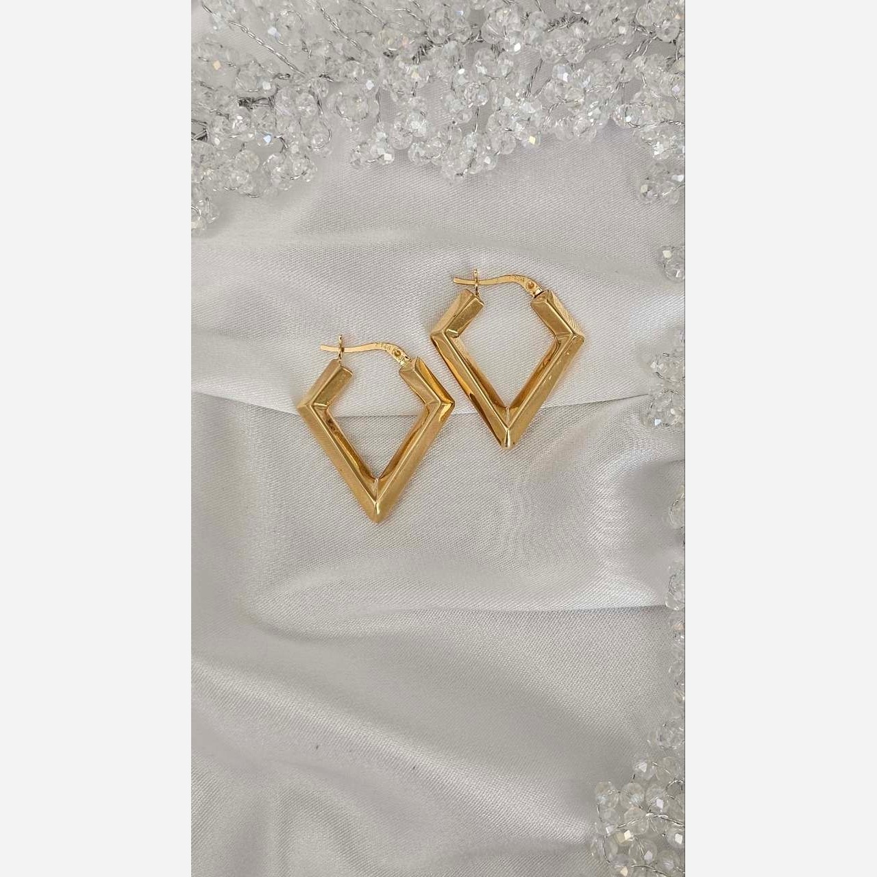 گوشواره طلا 18عیار آکوا ترک الماس 4.900گرم