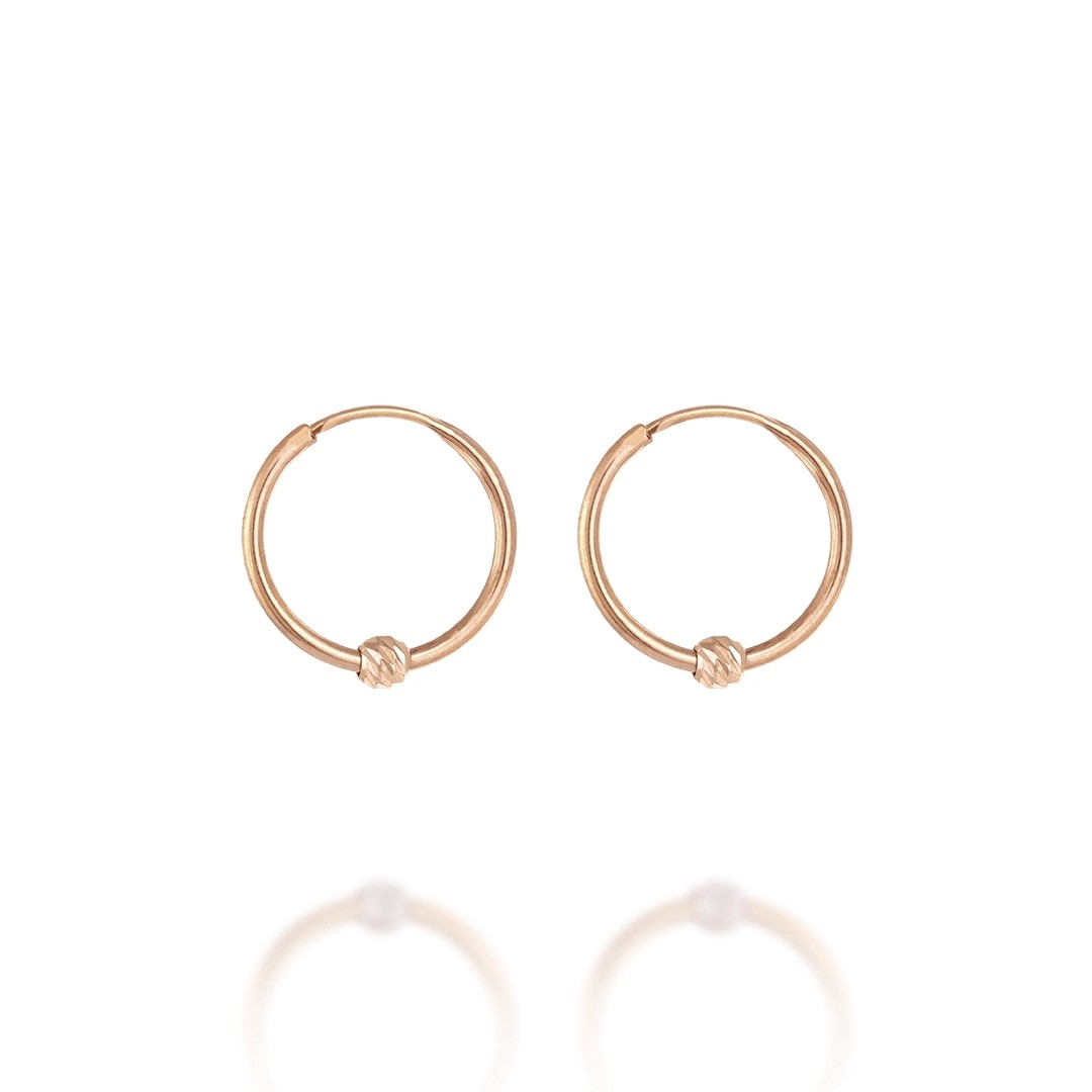 گوشواره طلا 18عیار حلقه ای البرناردو 0.330گرم
