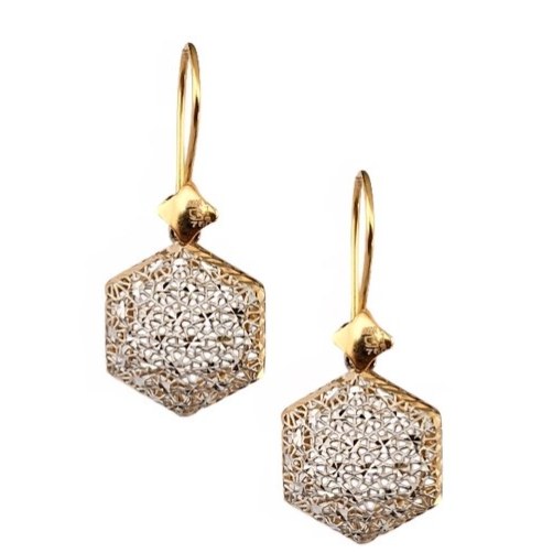 گوشواره طلا 18عیار ملکه برفی 3.480گرم
