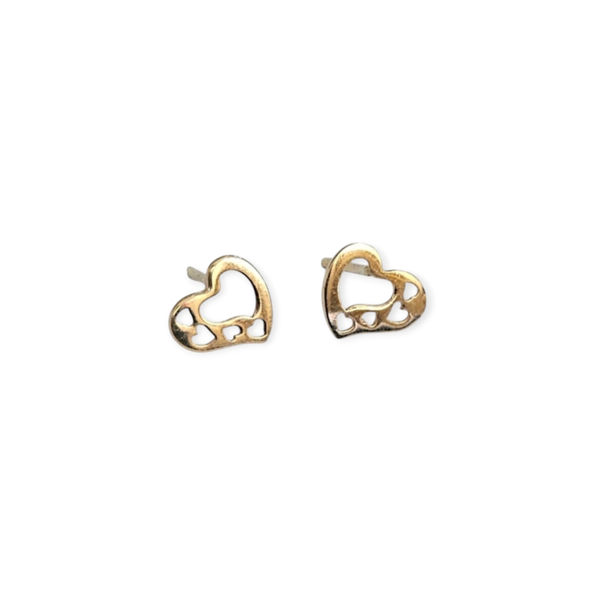 گوشواره طلا 18عیار قلب دلاویز 0.580گرم