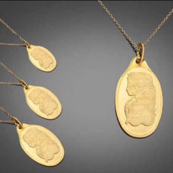 شمش طلا 18عیار آویزدار مدل وتوس